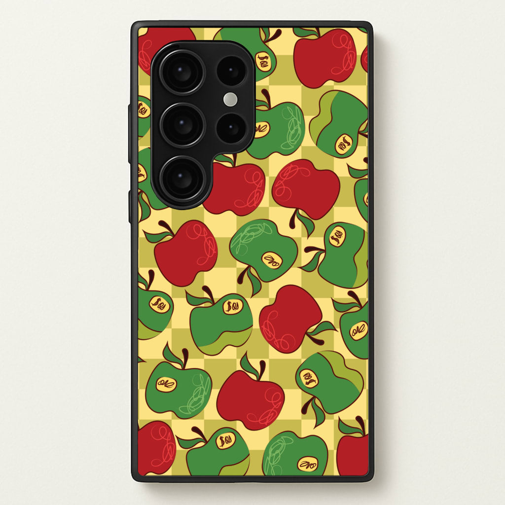 Artsy Apples Pattern - Fruits Phone Case for Galaxy S24 Ultra