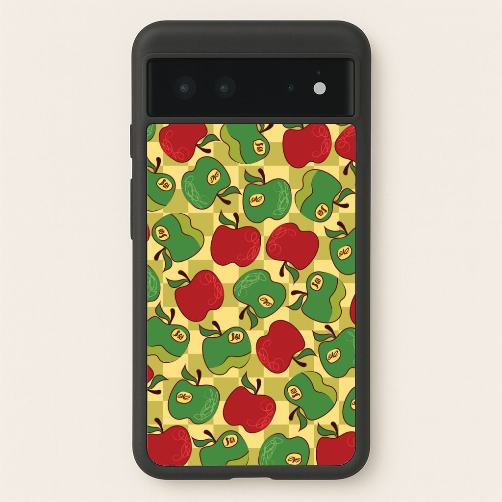 Artsy Apples Pattern - Fruits Phone Case for Google Pixel 6