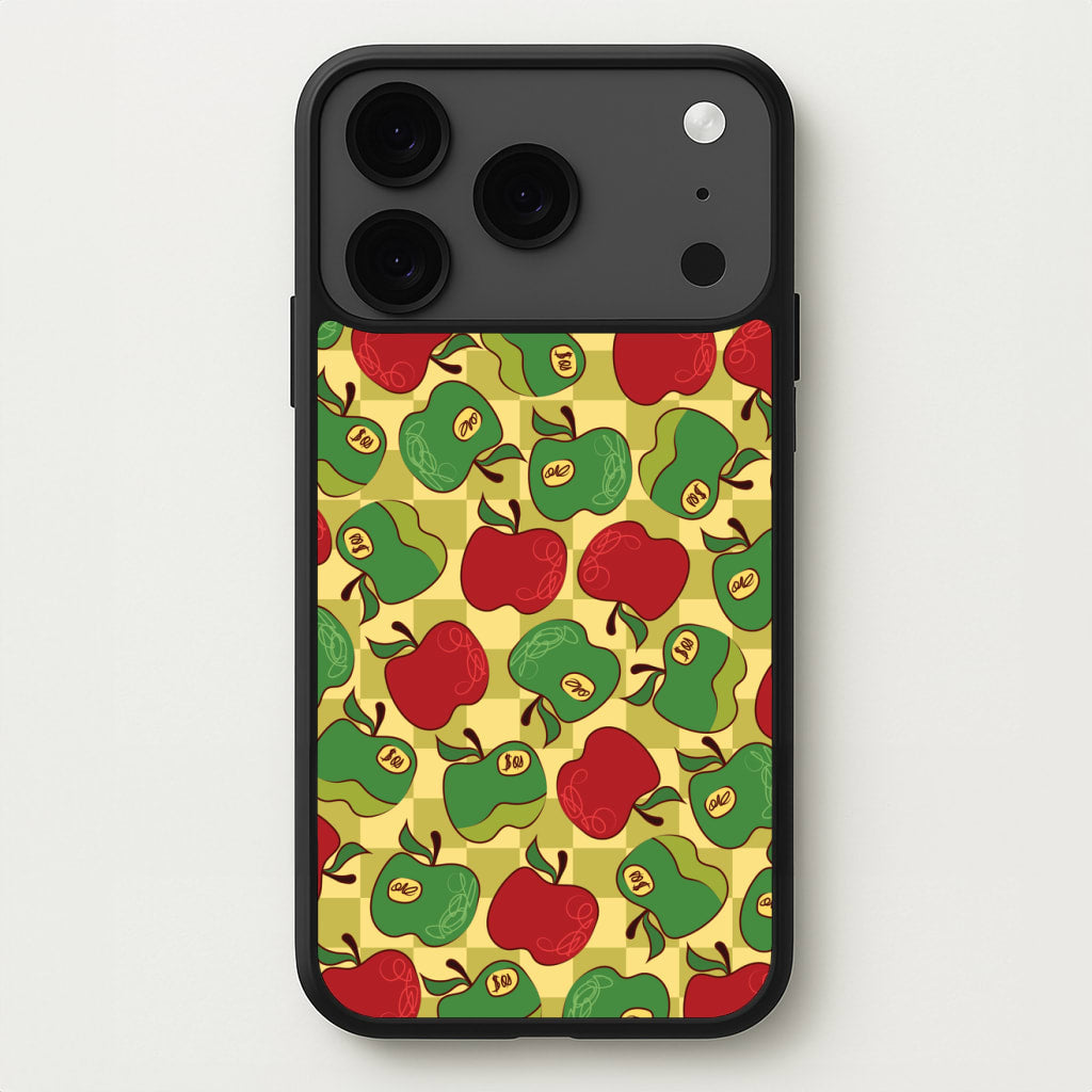 Artsy Apples Pattern Phone Case for iPhone 17 Pro