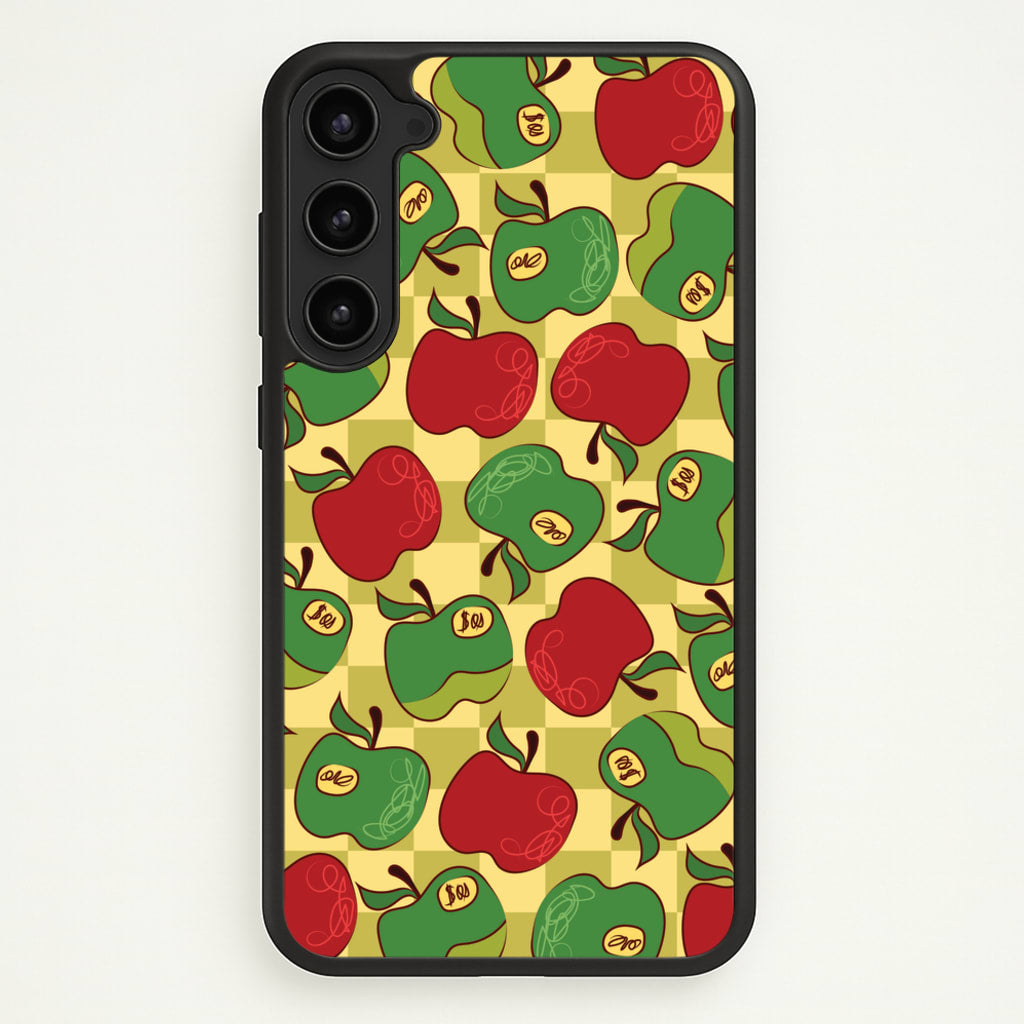 Artsy Apples Pattern - Fruits Phone Case for Galaxy S23 Plus