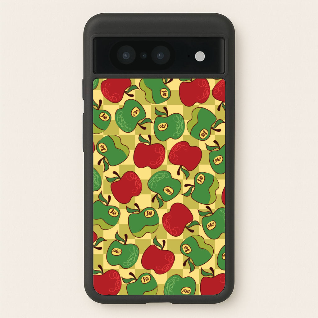 Artsy Apples Pattern - Fruits Phone Case for Google Pixel 8