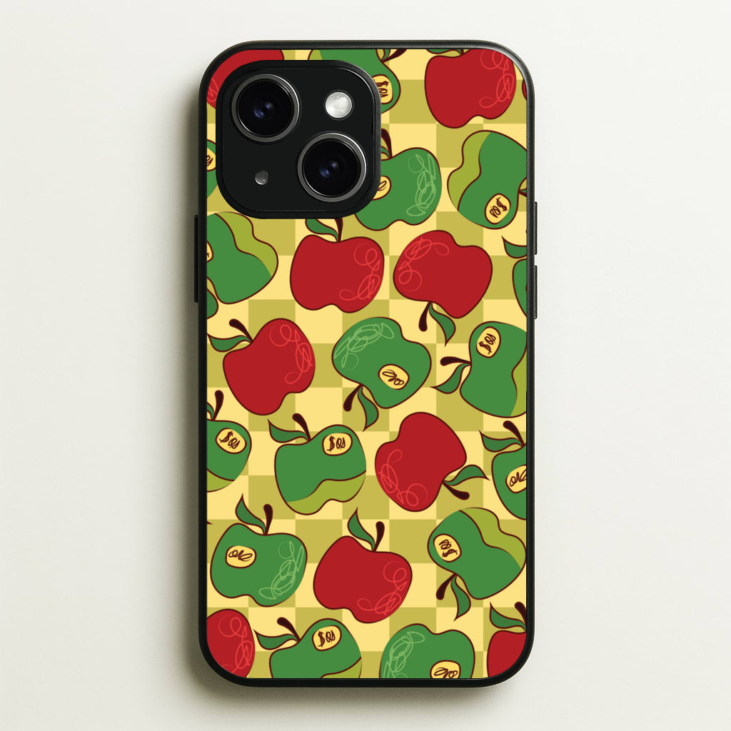 Artsy Apples Pattern - Fruits Phone Case for iPhone 15 Plus