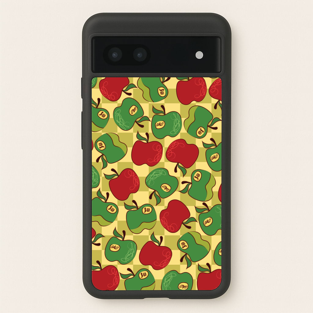 Artsy Apples Pattern - Fruits Phone Case for Google Pixel 6a