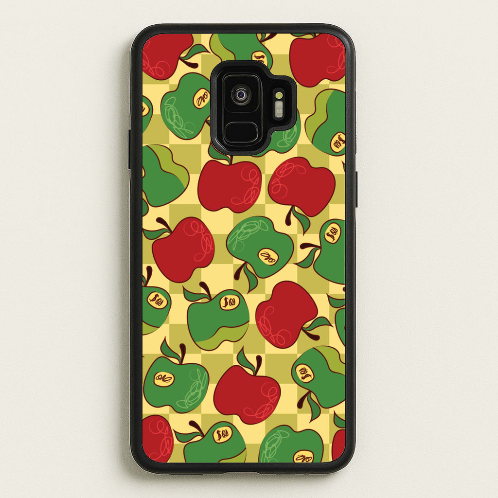 Artsy Apples Pattern - Fruits Phone Case for Galaxy S9