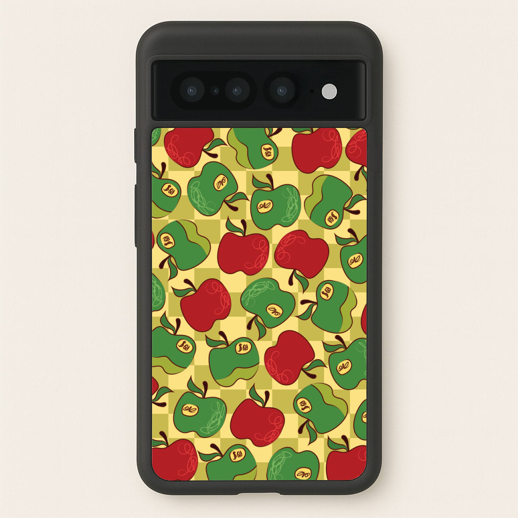 Artsy Apples Pattern - Fruits Phone Case for Google Pixel 7 Pro