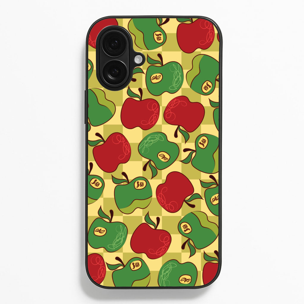 Artsy Apples Pattern - Fruits Phone Case for iPhone 16 Plus