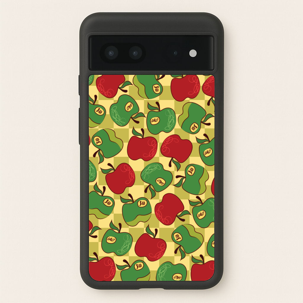 Artsy Apples Pattern - Fruits Phone Case for Google Pixel 7
