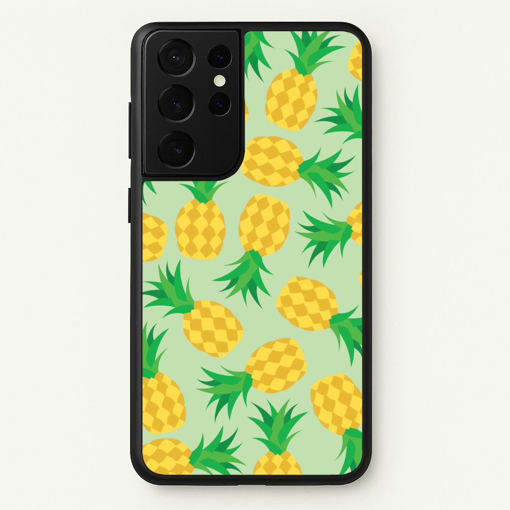 Pineapples Pattern - Fruits Phone Case for Galaxy S21 Ultra