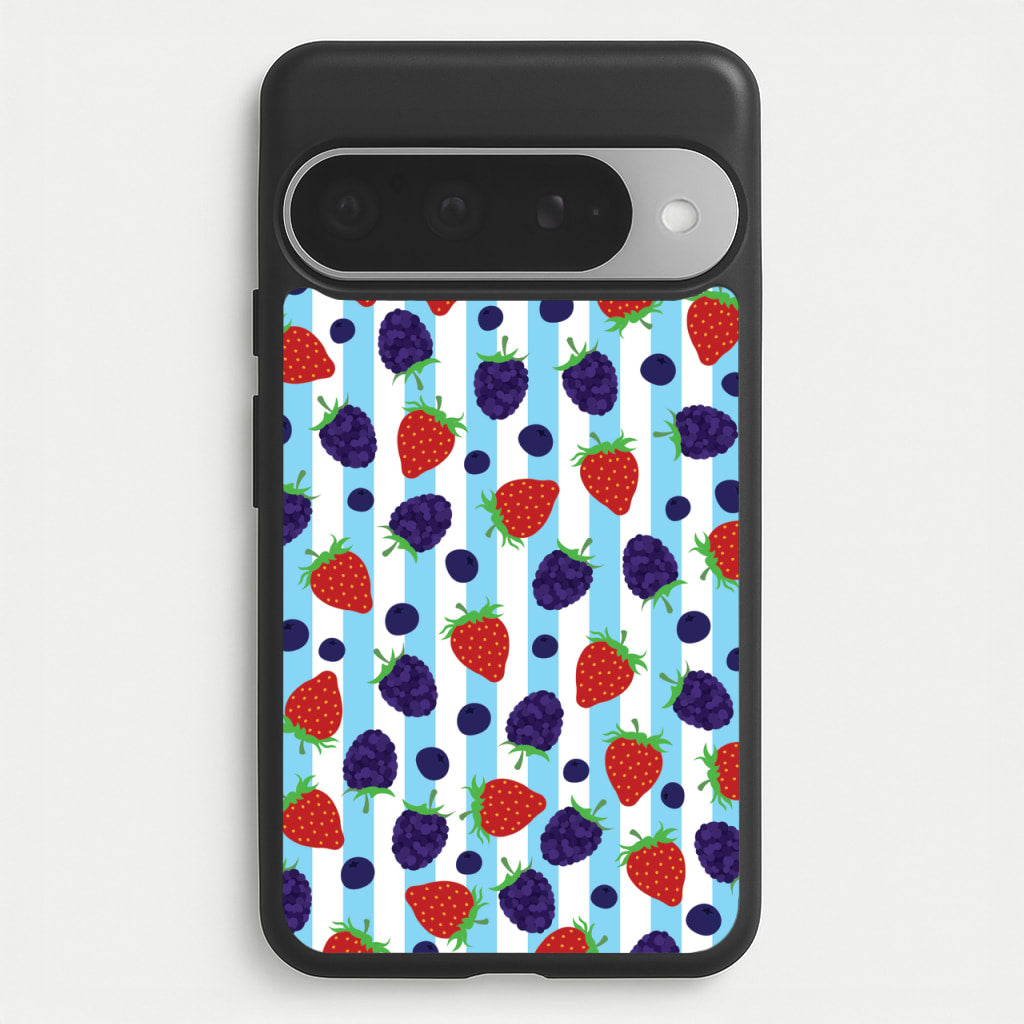 Stripes And Berries Phone Case for Google Pixel 10 Pro XL