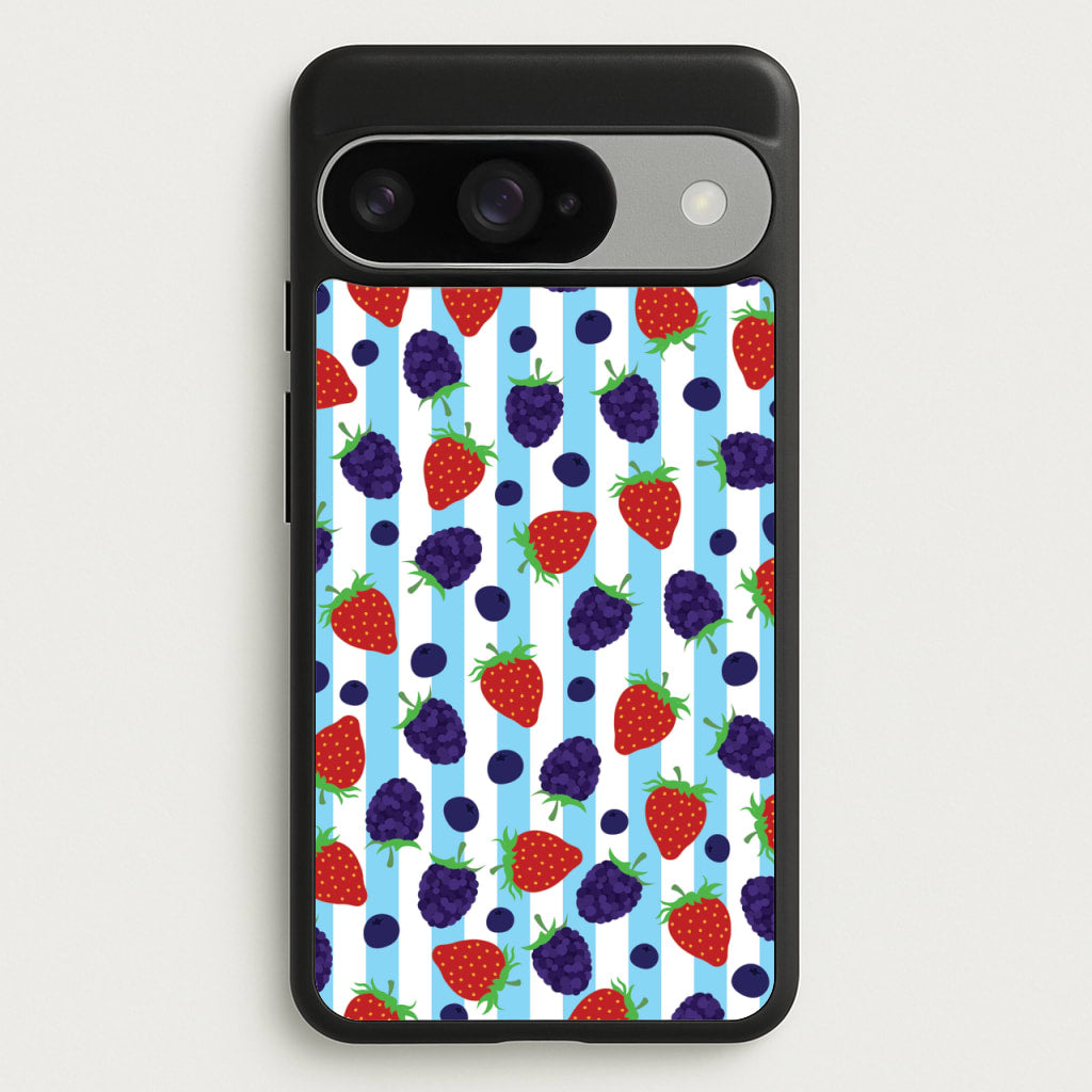 Stripes And Berries Phone Case for Google Pixel 10 / 10 Pro
