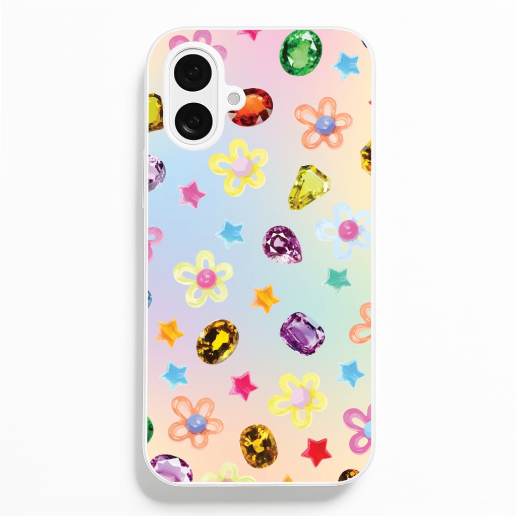 Gradient Rainbow Gems Pattern - Patterns Phone Case for iPhone 16 Plus