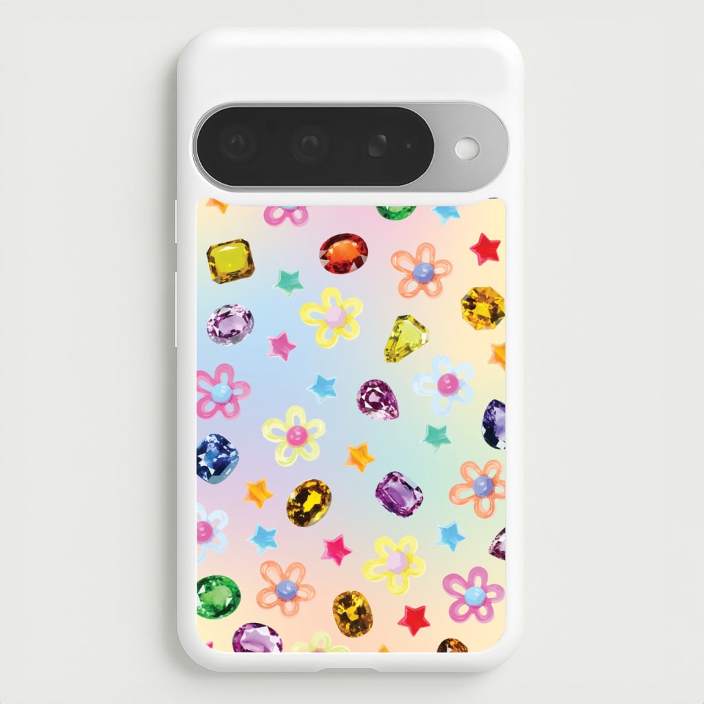 Gradient Rainbow Gems Pattern Phone Case for Google Pixel 10 Pro XL