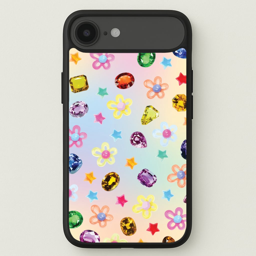 Gradient Rainbow Gems Pattern Phone Case for iPhone 17 Air