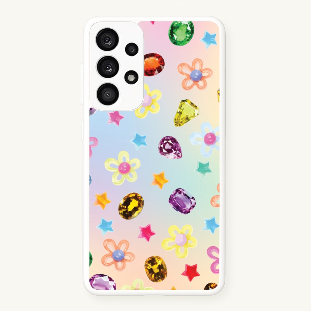Gradient Rainbow Gems Pattern - Patterns Phone Case for Galaxy A53
