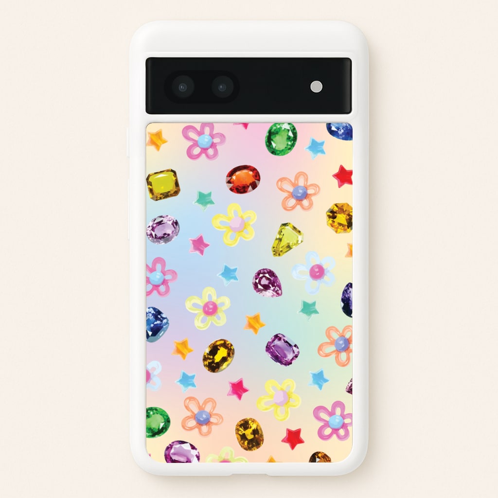 Gradient Rainbow Gems Pattern - Patterns Phone Case for Google Pixel 6a