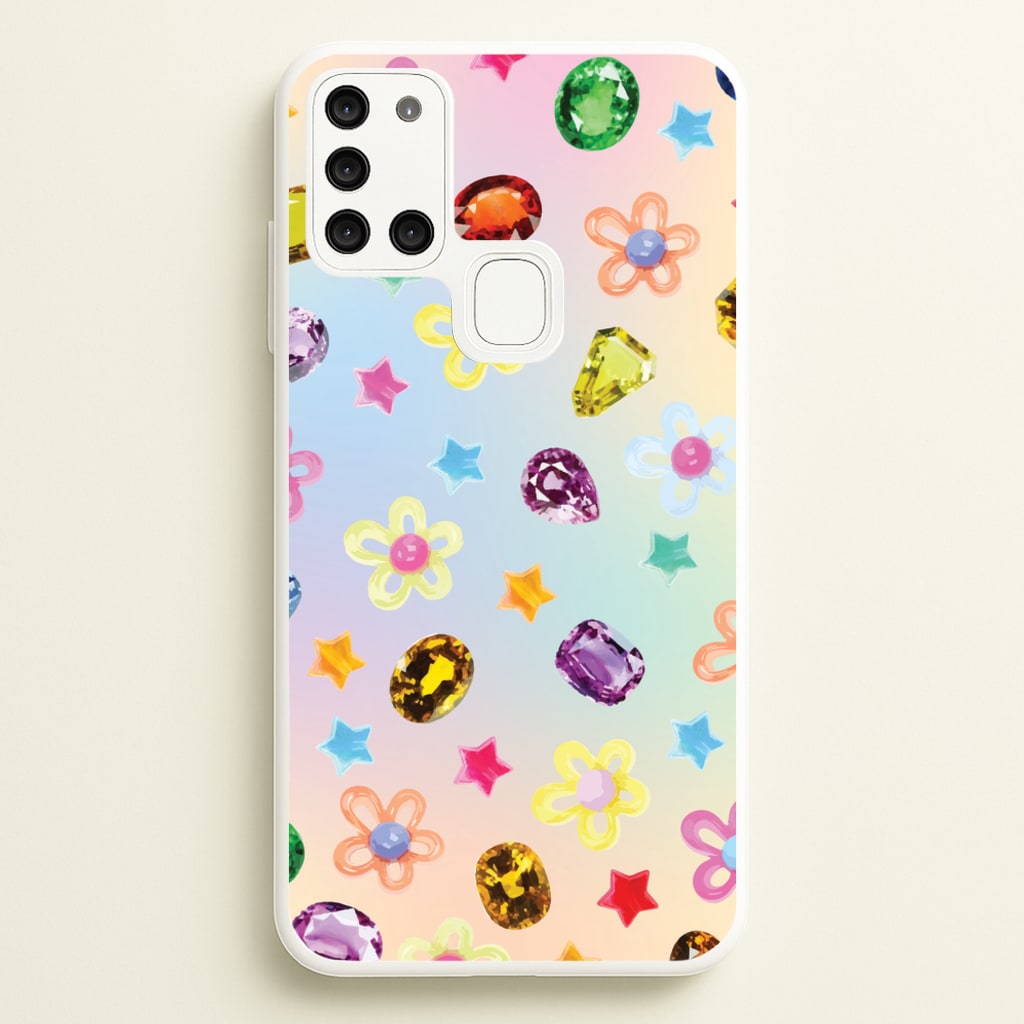 Gradient Rainbow Gems Pattern - Patterns Phone Case for Galaxy A21s