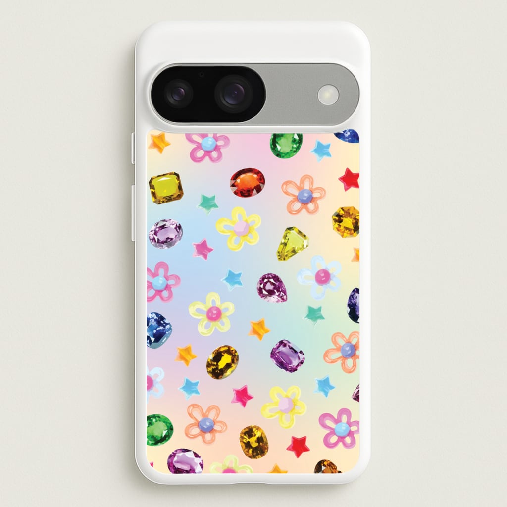 Gradient Rainbow Gems Pattern - Patterns Phone Case for Google Pixel 9 / 9 Pro
