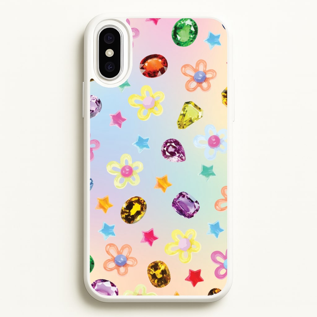 Gradient Rainbow Gems Pattern - Patterns Phone Case for iPhone XS Max