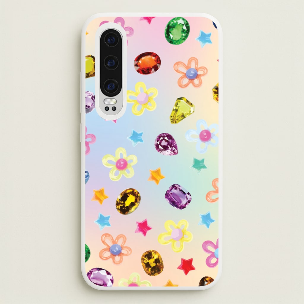 Gradient Rainbow Gems Pattern - Patterns Phone Case for Huawei P30