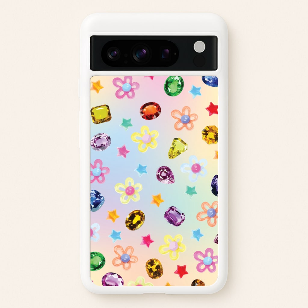 Gradient Rainbow Gems Pattern - Patterns Phone Case for Google Pixel 8 Pro