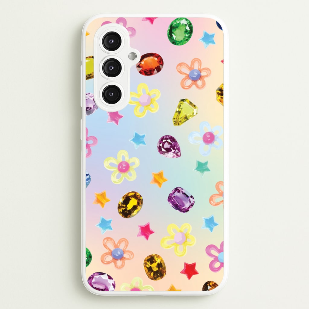 Gradient Rainbow Gems Pattern - Patterns Phone Case for Galaxy S23FE