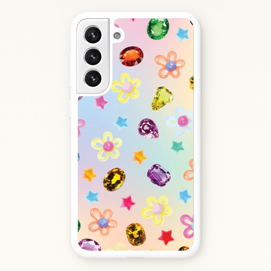 Gradient Rainbow Gems Pattern - Patterns Phone Case for Galaxy S21 Plus