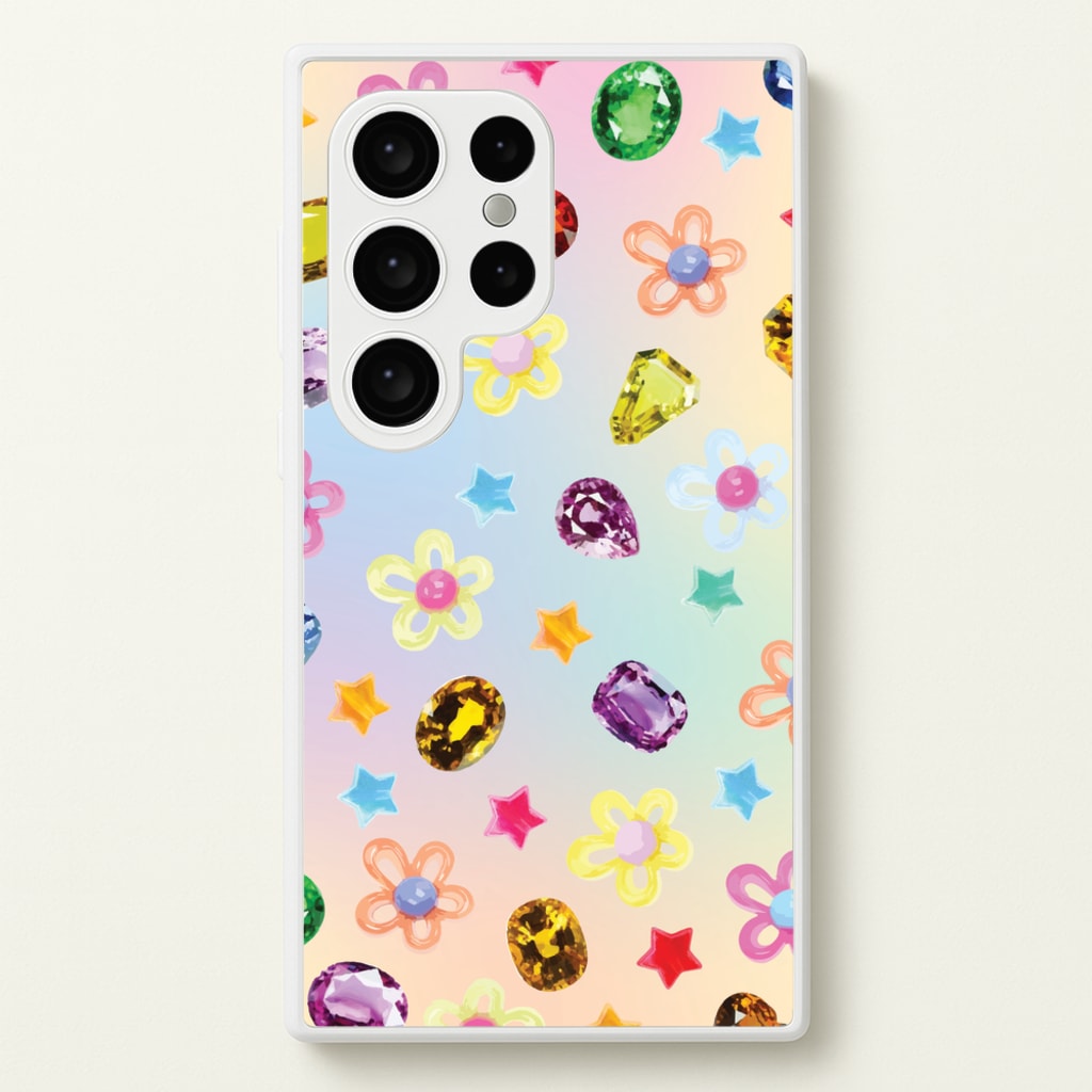 Gradient Rainbow Gems Pattern - Patterns Phone Case for Galaxy S24 Ultra