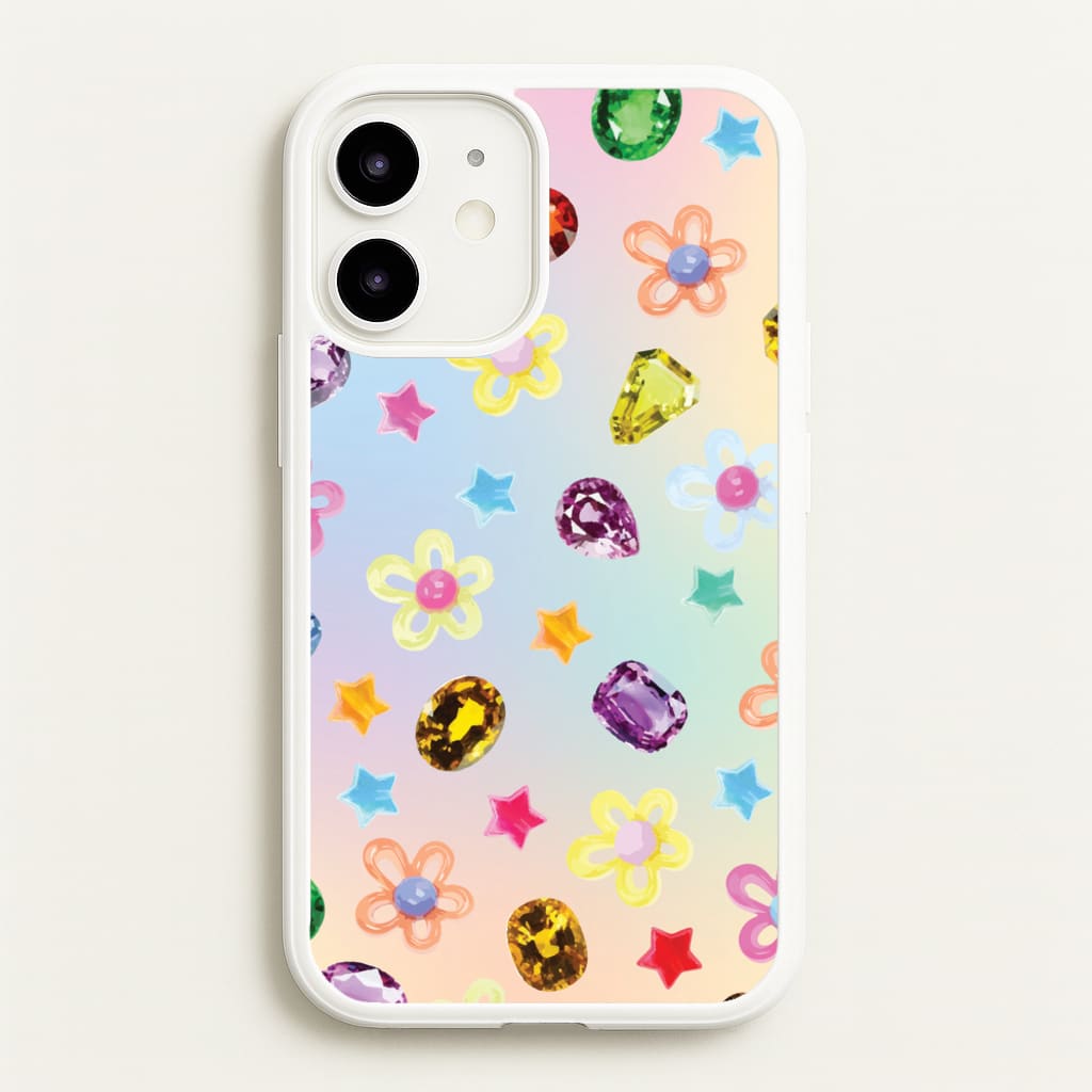 Gradient Rainbow Gems Pattern - Patterns Phone Case for iPhone 12 Mini