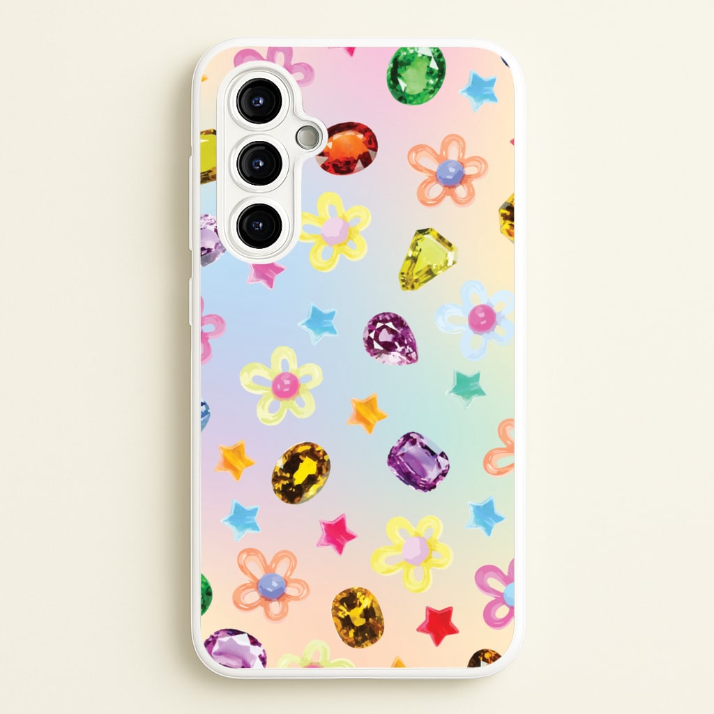 Gradient Rainbow Gems Pattern - Patterns Phone Case for Galaxy A54