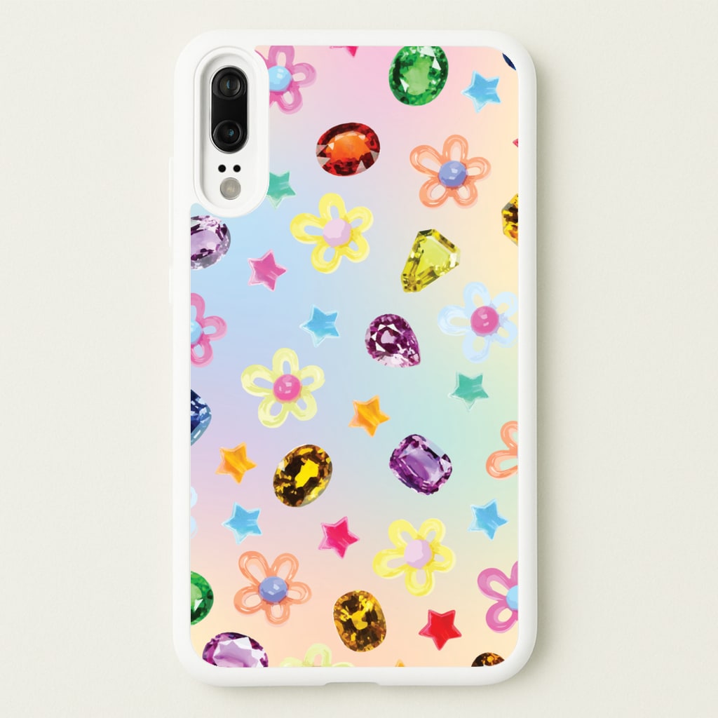 Gradient Rainbow Gems Pattern - Patterns Phone Case for Huawei P20