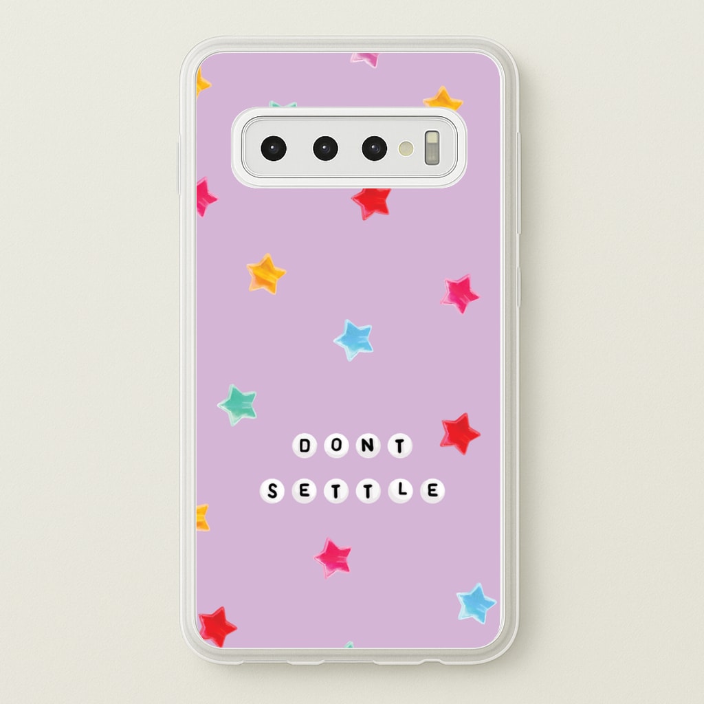 Don't Settle Star Gems Pattern - Patterns Phone Case for Galaxy S10 Plus