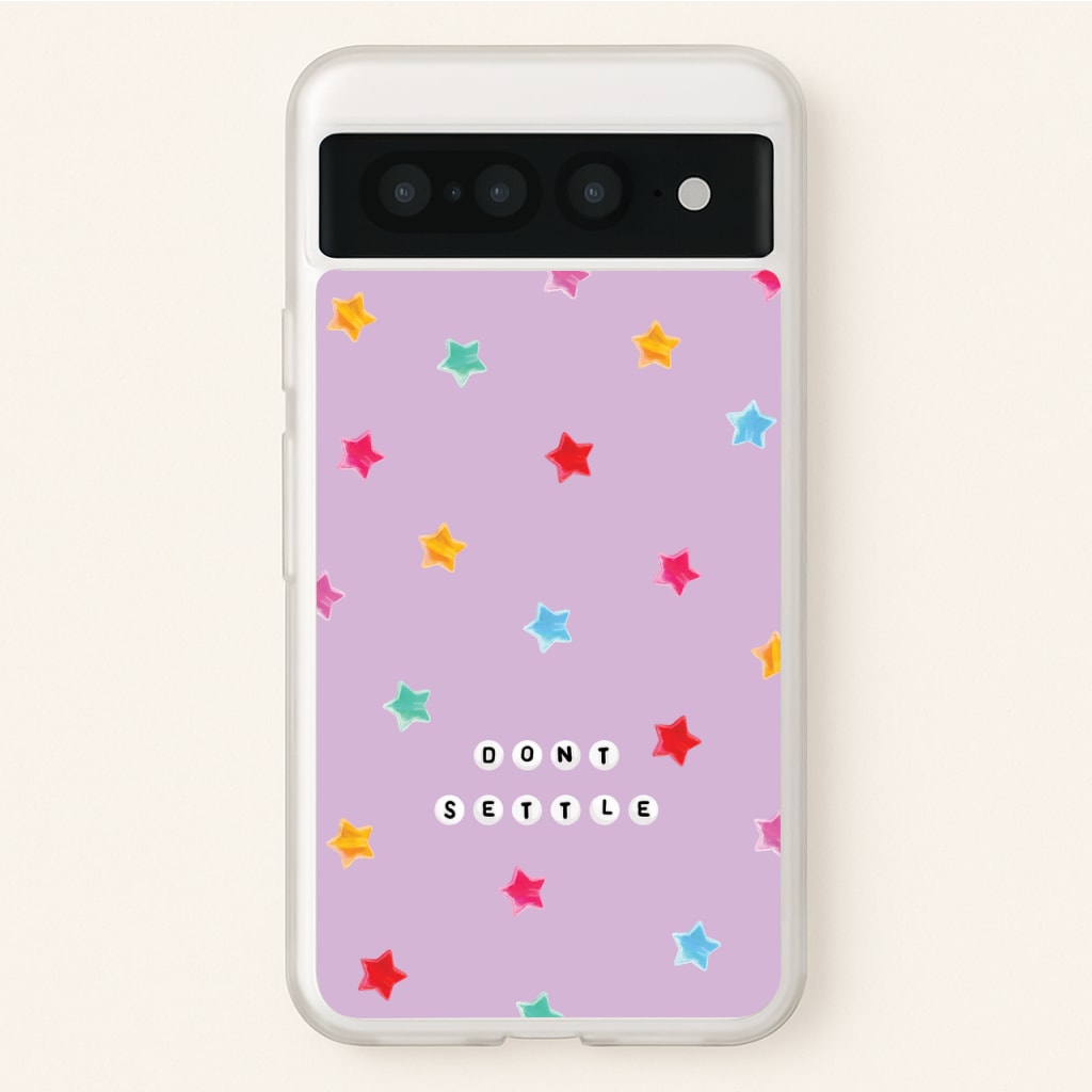 Don't Settle Star Gems Pattern - Patterns Phone Case for Google Pixel 7 Pro