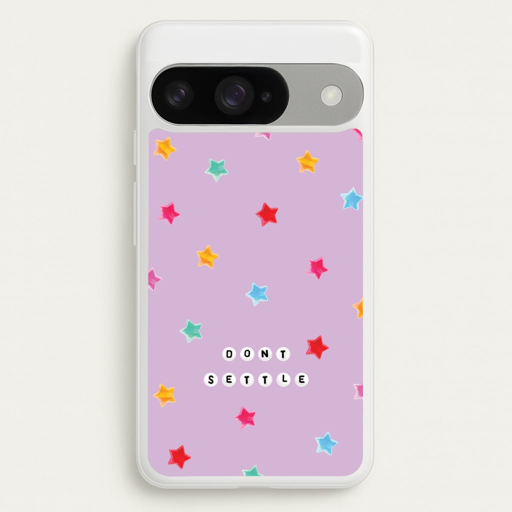 Don't Settle Star Gems Pattern Phone Case for Google Pixel 10 / 10 Pro