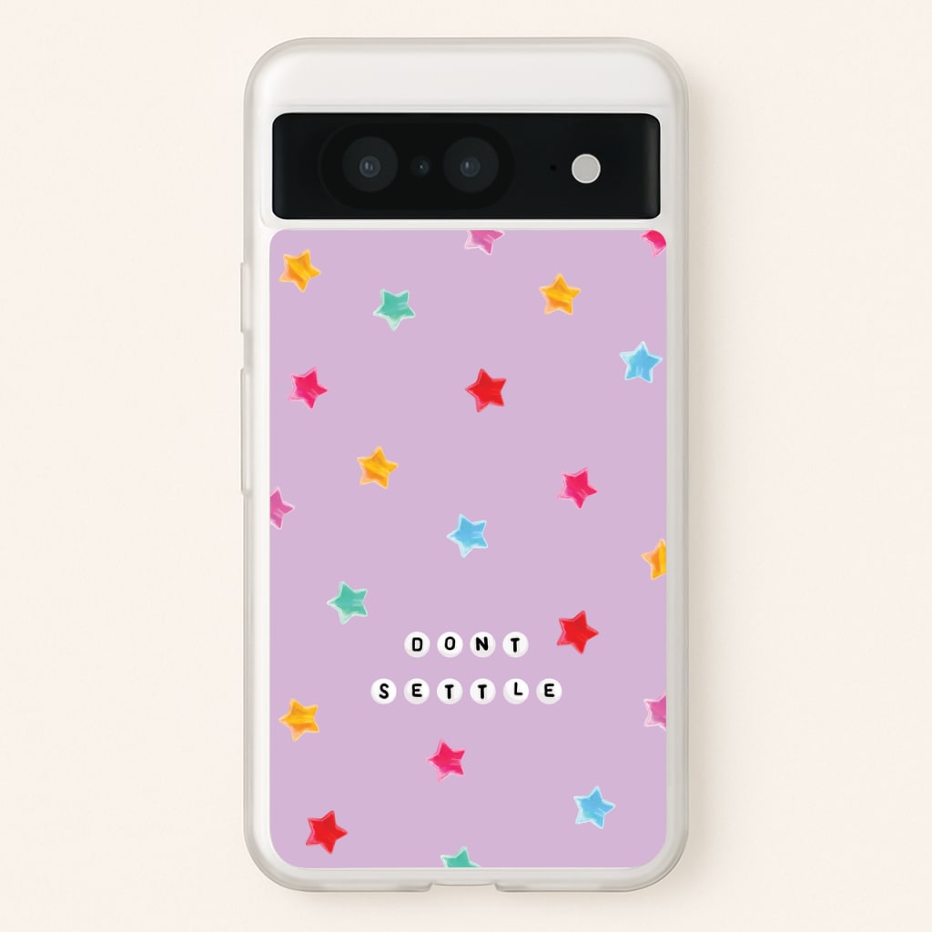 Don't Settle Star Gems Pattern - Patterns Phone Case for Google Pixel 8