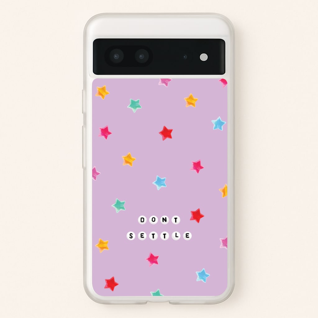 Don't Settle Star Gems Pattern - Patterns Phone Case for Google Pixel 7