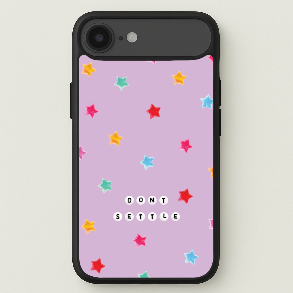 Don't Settle Star Gems Pattern Phone Case for iPhone 17 Air