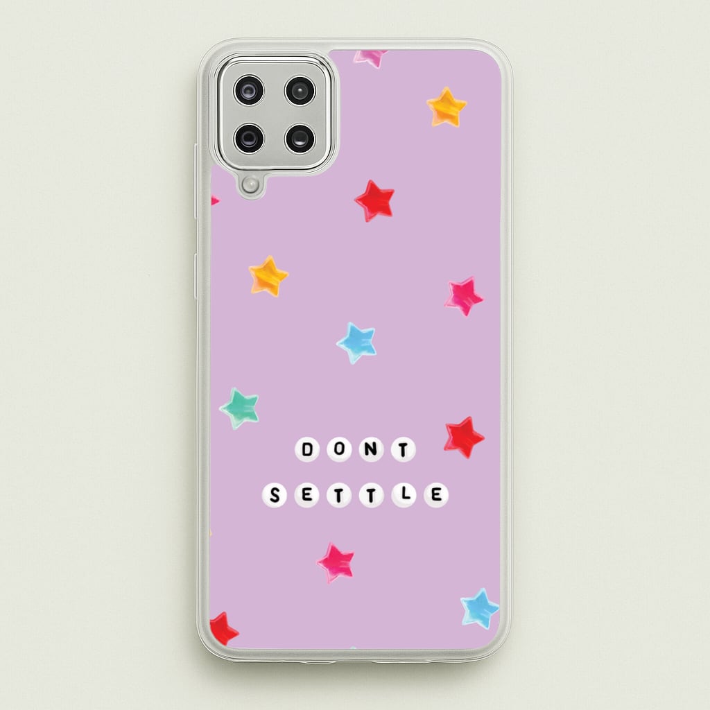 Don't Settle Star Gems Pattern - Patterns Phone Case for Galaxy A12