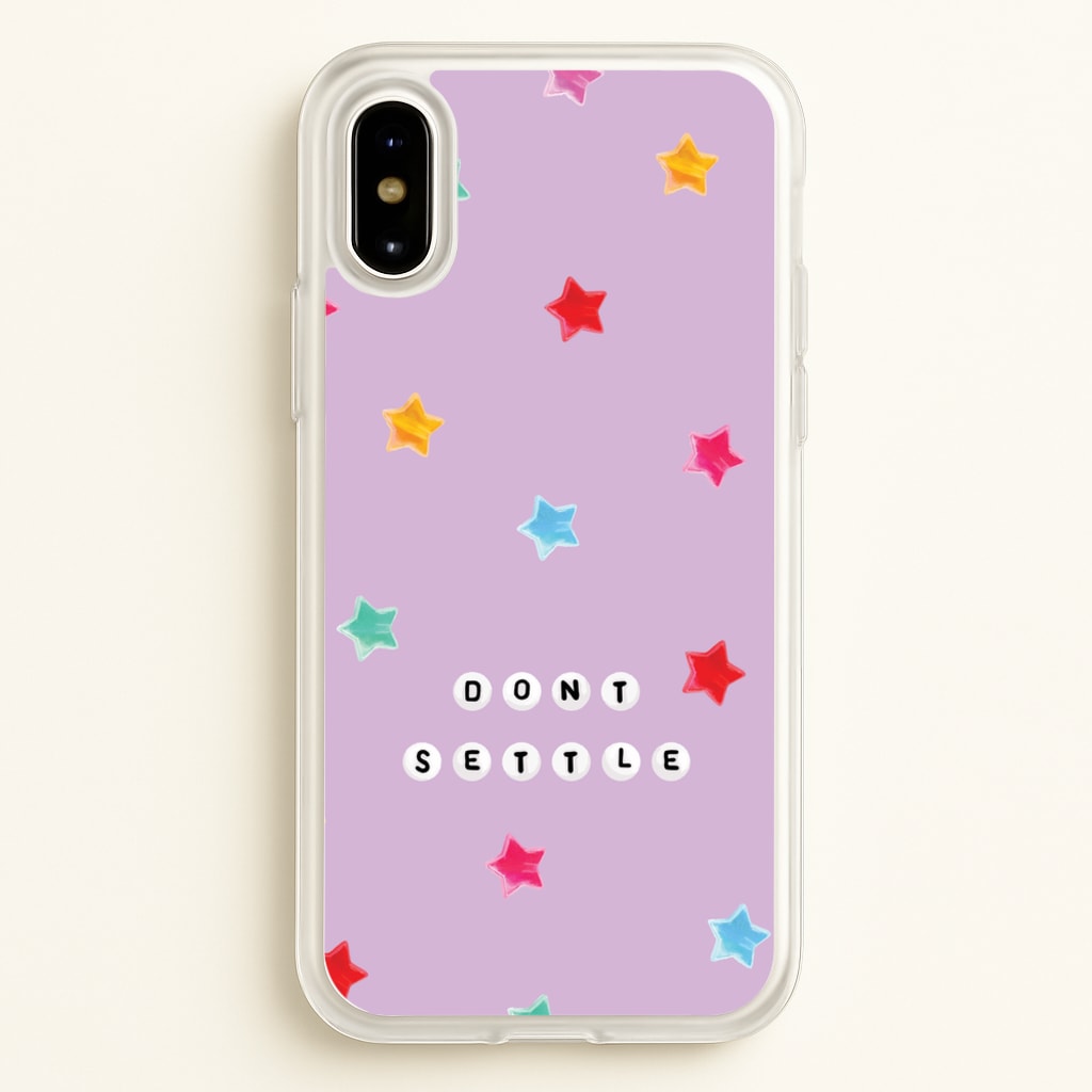 Don't Settle Star Gems Pattern - Patterns Phone Case for iPhone X / XS