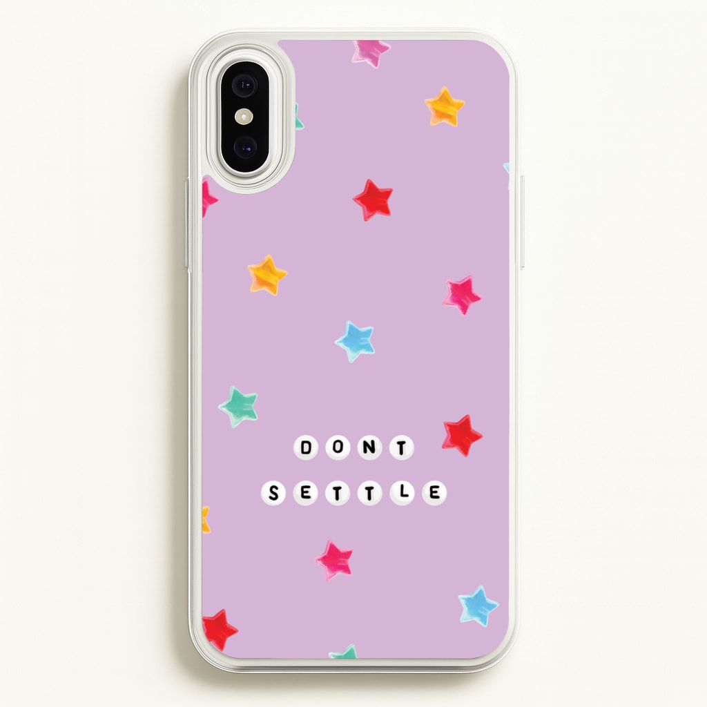 Don't Settle Star Gems Pattern - Patterns Phone Case for iPhone XS Max