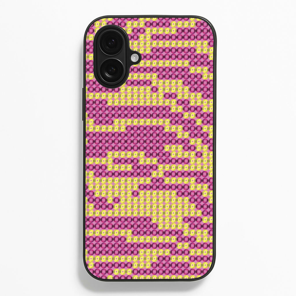 Sequin Tiger Pattern Phone Case