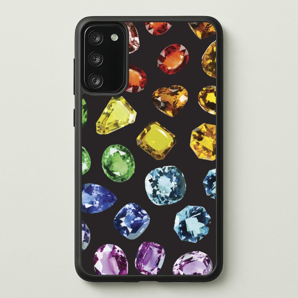 Rainbow Gems Assortment Pattern - Patterns Phone Case for Galaxy S20FE