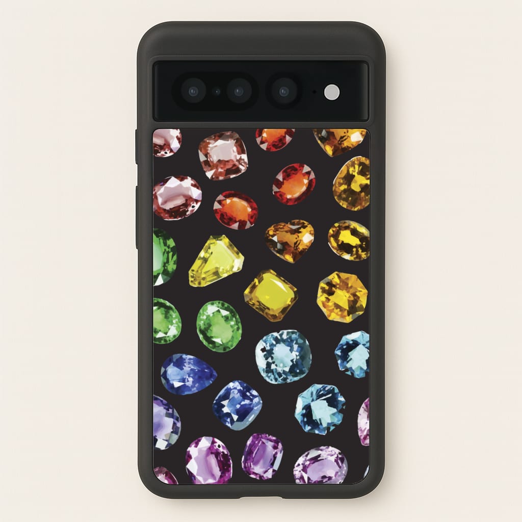 Rainbow Gems Assortment Pattern - Patterns Phone Case for Google Pixel 7 Pro