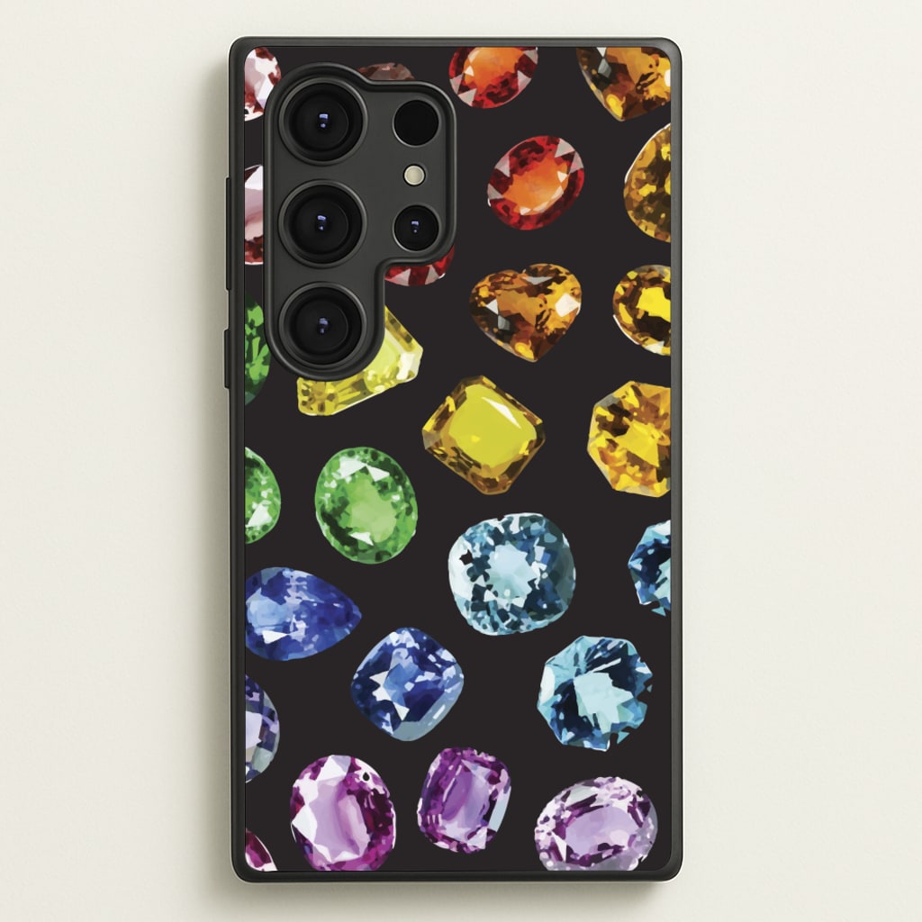 Rainbow Gems Assortment Pattern - Patterns Phone Case for Galaxy S25 Ultra