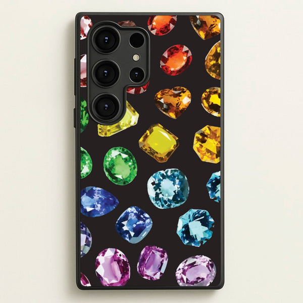 Rainbow Gems Assortment Pattern - Patterns Phone Case for Galaxy S25 Ultra