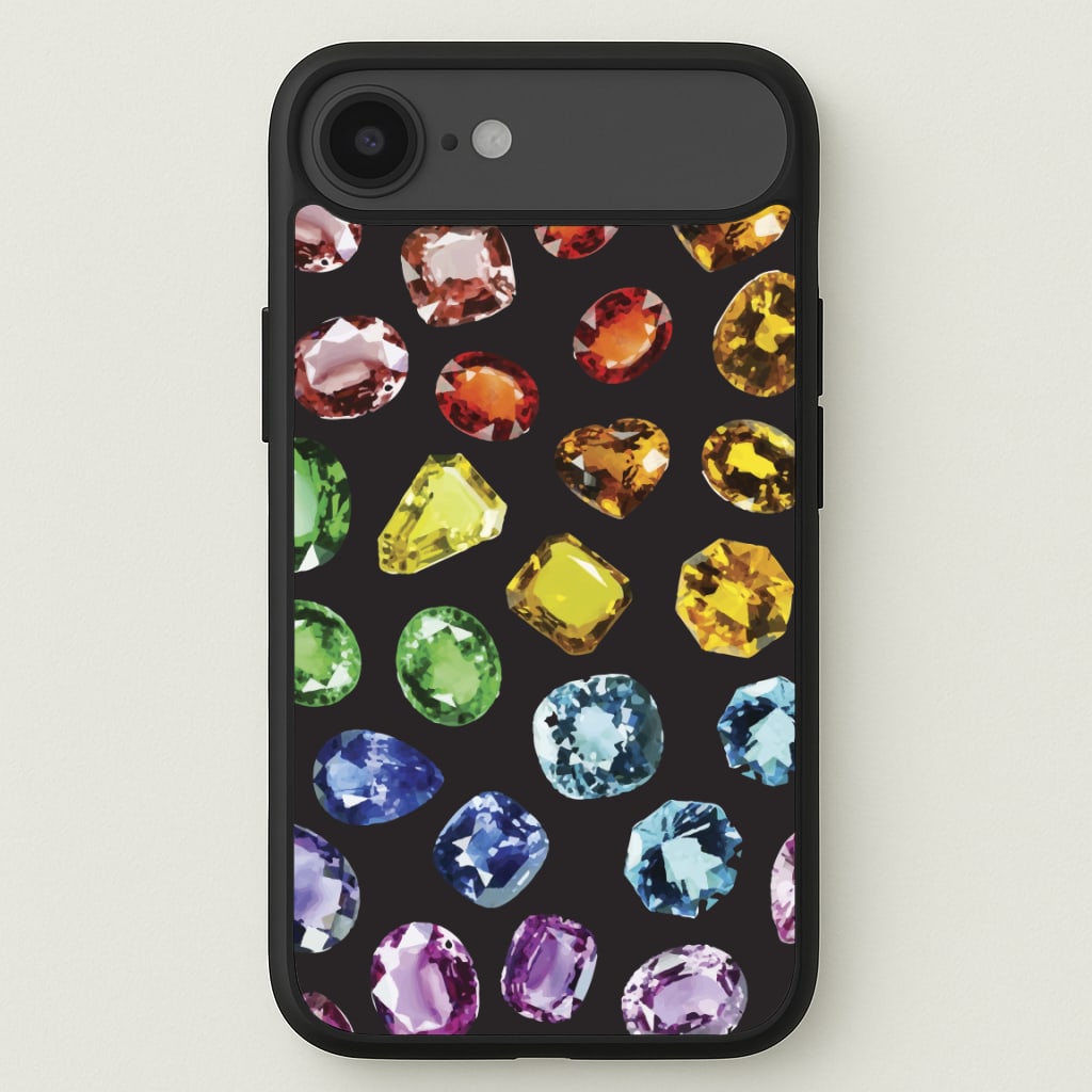Rainbow Gems Assortment Pattern Phone Case for iPhone 17 Air