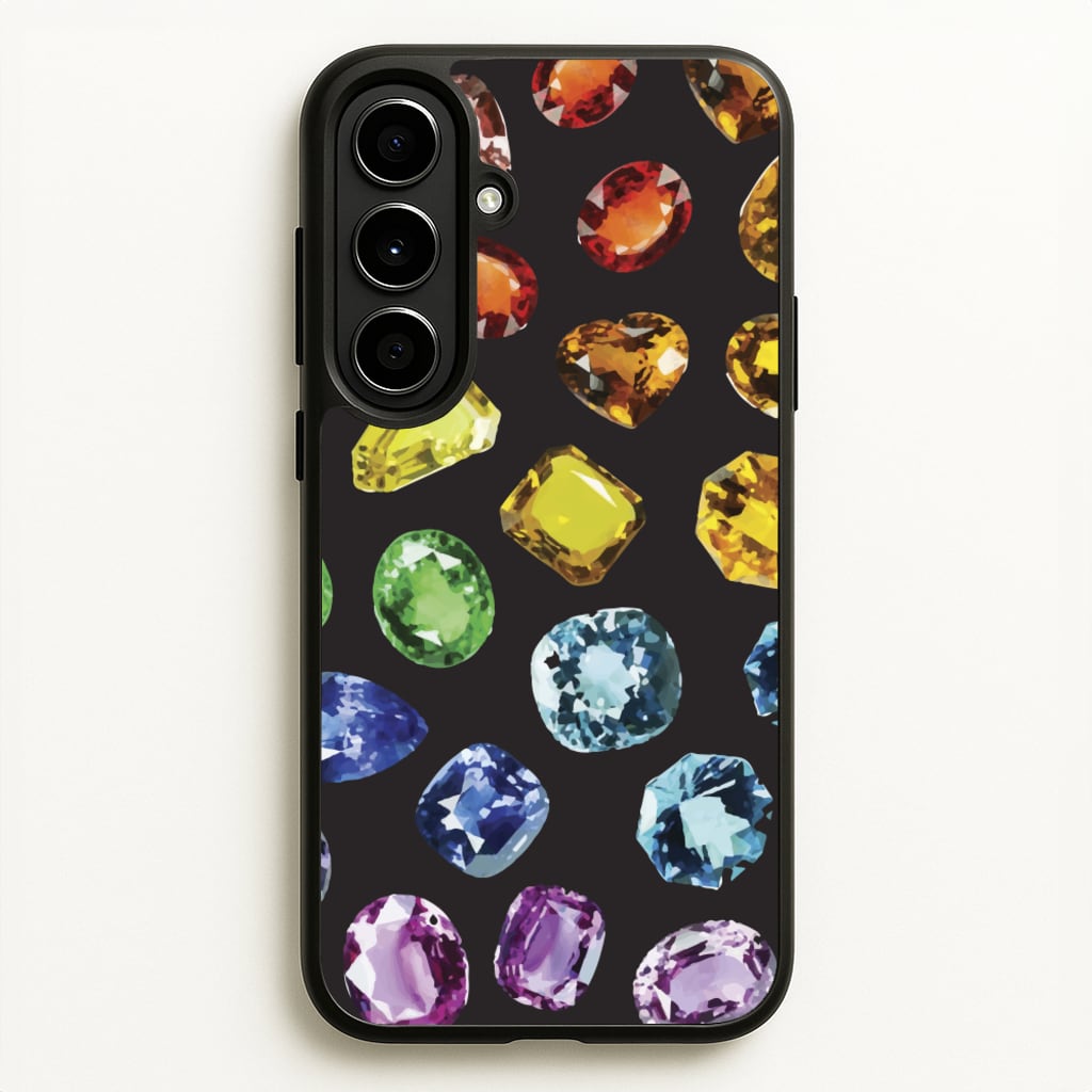 Rainbow Gems Assortment Pattern - Patterns Phone Case for Galaxy A56