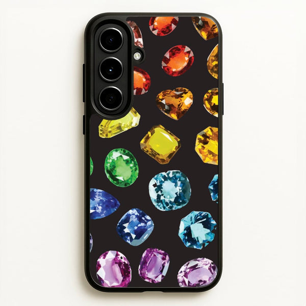 Rainbow Gems Assortment Pattern - Patterns Phone Case for Galaxy A56