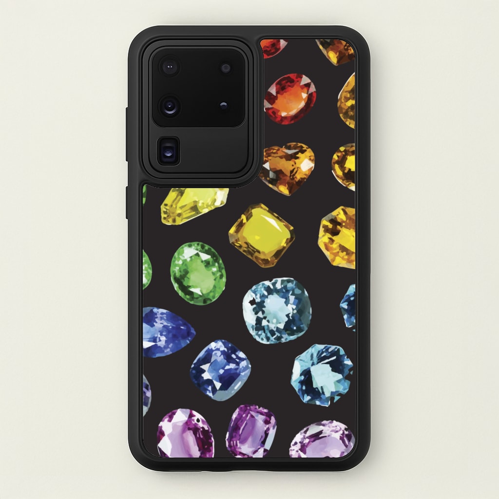Rainbow Gems Assortment Pattern - Patterns Phone Case for Galaxy S20 Ultra