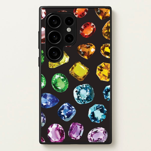 Rainbow Gems Assortment Pattern - Patterns Phone Case for Galaxy S24 Ultra