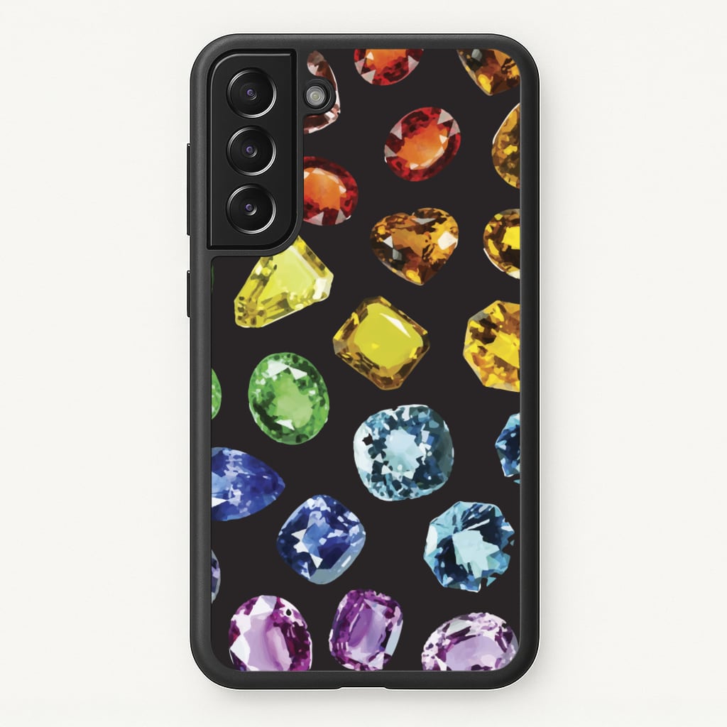 Rainbow Gems Assortment Pattern - Patterns Phone Case for Galaxy S21FE